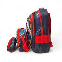 Children's School Backpack 3D Astronaut + Lunchbox And Pencil Case, Complete 3-Piece Kit - Red - View 4