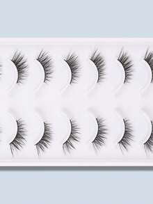 10 Pairs Cat Eye Half-Eye Elongated Eyelashes, Enlarging Eye Size, Suitable For Festivals, Vacations, Dates And Other Occasions - Black - View 5