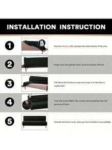 1 pieza Funda de sofá/cama de seda de leche de unicolor, alta elasticidad y a prueba de polvo, minimalista, adecuada para sala de estar, dormitorio, todo el año - Gris Oscuro - Ver 4