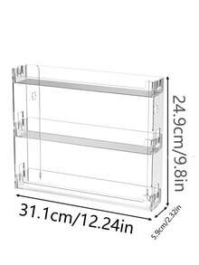 1 Piece Of Transparent Multi-Layer Cosmetic Storage Box, Nail Polish And Eyeshadow Palette Display Rack, Dressing Table Organizer. - Multicolor - View 4