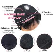 DPixie Cut Curly Wave Wigs For Black Women Short Human Hair Wigs With Bangs No Glue Curly Human Hair Wig For Daily And Party Use - 1b - View 5