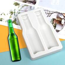 Beer Bottle Silicone Mold Chocolate Fondant Mould Cake Decorating Baking Small Resin Ornaments Mold Nonstick Dessert Mold Baking Silicone Tools - 白色 - 查看 8