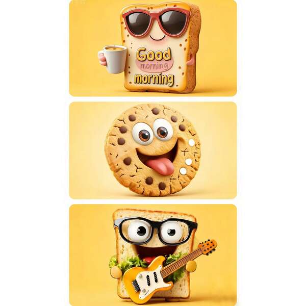 Ímãs de Geladeira com Desenhos Fofos de Comida, Decoração para Casa, Design Criativo, Pequeno e Divertido, Essencial para Geladeira e Cozinha, Decoração e Presente para o Dia a Dia