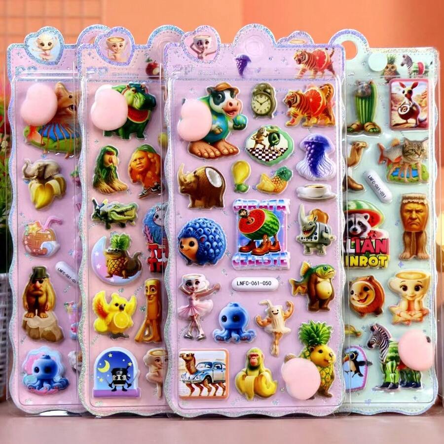 紫色魔法月亮涂鸦贴纸，防水行李箱DIY贴纸，热门商品 - 彩色 - 查看 1