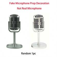 Adjustable Vintage Plastic Microphone Prop, Retro Decorative Fake Microphone For Party, Performance, Home, Bar Decor - Available In Multiple Colors - View 10