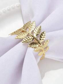 2/4/6pcs Set Elegant Gold Napkin Rings, Dining Table Decor, High-Quality Surface Treatment, Sturdy Structure, Tabletop Decoration, Essential For Banquets, Suitable For Weddings, Parties, Events, Countryside Gatherings, Outdoor Camping And Birthday Party Table Settings - Gold - View 5