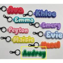 1PC Personalized Acrylic Keychain, Customizable For Team Member Gifts, Suitable For Handbag, Backpack Decoration, Gift Bag Tag, Fashion Gift For Women - Multicolor - View 15