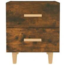 vidaXL Tables de chevet 2 pcs Chêne fumé 40x35x47,5 cm - Noir - Voir 4