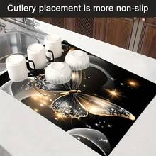 (Bán chạy!!!) 1 tấm lót bảo vệ bếp phẳng họa tiết hoa 2D, làm bằng cao su, chống trượt và chịu nhiệt, phù hợp với bếp từ, bếp kính và là tấm lót đa năng chống trầy xước, lựa chọn tốt nhất cho lò nướng, máy giặt, máy sấy và trang trí nhà bếp. - Nhiều màu - Xem 5