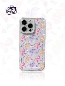MY LITTLE PONY Official Authorized Card Holder Phone Case Compatible With Apple 17, 17 Air, 17 Pro, 17 Pro Max, Scratch-Resistant, Anti-Slip, Anti-Drop, Compatible With Apple 11 Series, 12 Series, 13 Series, 14 Series, 15 Series, 15 Pro Max, 16 Pro, 16 Pro Max, X, XR, XS Max - Clear - View 1