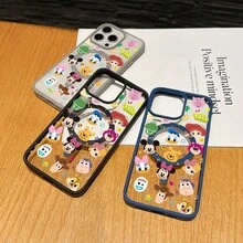 This Disney Toy Story Cartoon Character Phone Case Features A Cute And Playful Design, A Simple And Stylish Look, And A Smooth Feel. It Boasts Strong Magnetic Attraction And Provides Camera Protection, Making It An Ideal Choice For Girls. It's Compatible With IPhone17/16/15/14/13/...12 Mini Pro Max Pro Plus XRXS Series, As Well As SamsungGalaxy S20, S21, S22, S23, And S24 Series. It's The Perfect Gift For Family And Friends. This Stylish Phone Case Features Fun Character Designs And Is Made Of Lightweight And Durable Material. - màu đen - Xem 2