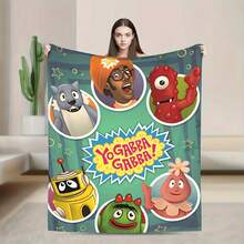 Er Soft Blanket Travel Cute Christmas Throw Blanket Yo Gabba Gabba Aseo Flannel Bedspread For Home Decor Sofa Bed Cover - 款式2 - 查看 1