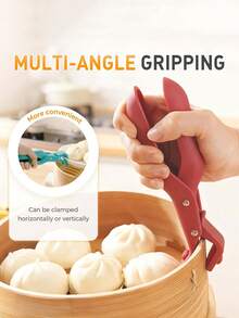 1pc/2pcs Multi-Functional Silicone Heat Resistant Tongs - Heat Resistant Silicone Tongs, Non-Slip Coating, Ergonomic Hot Plate, Dish Holder - Food Preparation Kitchen Tool, Microwave Steamer Tongs - Multicolor - View 4