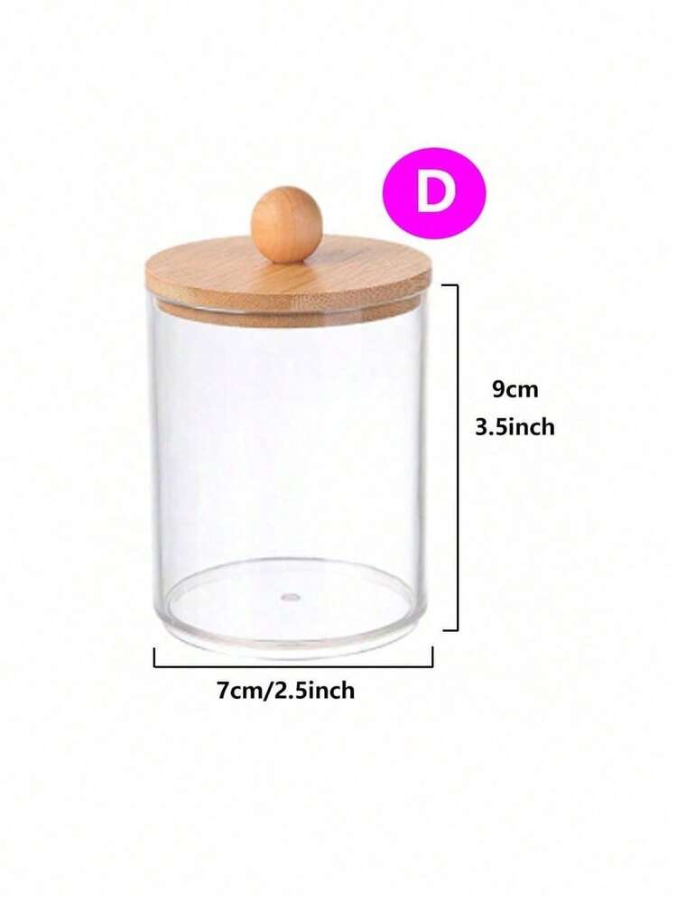 1 pieza Caja de almacenamiento de hisopos de algodón, Dispensador de almohadillas desmaquilladoras, Caja de almacenamiento de almohadillas desmaquilladoras con tapa, Caja de almacenamiento de cosméticos transparente, Caja de almacenamiento de almohadillas y hisopos desmaquilladoras para el baño - Multicolor - Añade 13