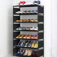 1pc Multi-Layer Plastic Storage Shoes Rack, Free Standing Shoes Rack, Easy Assembled Shoes Storage Shelf, Large Capacity Shoe Shelf, Suitable For Entryway, Hallway, Bedroom, Bathroom, Living Room - Purple - View 25
