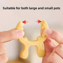 1/2/3pcs Deer Ear Shaped Trivet - Heat Resistant Silicone Kitchen Utensil Holder With Non-Slip Handle, Easy To Clean, Suitable For Large/Small Pots - Multicolor - View 5