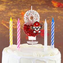 5pcs Paw Patrol Ryder Numeral Candles, Cake Decorations Party Glitter Creative Birthday Candles, Suitable For Various Holiday Decorations - Multicolor - View 9