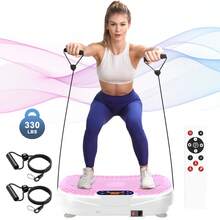 Vibration Plate Fitness Platform Exercise Machine Vibrating Shaking Full Body Shaker Workout Vibrate Stand Shake Board Sport Gym For Fitness Machine - Pink - View 9