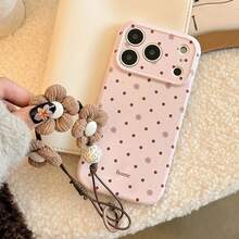 Ốp điện thoại GUCADI chấm bi hoa hồng tương thích với iPhone 17 Pro Max, 16 inch chống sốc, 13 inch kiểu dây xích cổ điển, 11 inch ốp mềm bao phủ toàn diện, 15 inch kiểu cổ điển hình học tối giản Hàn Quốc tươi mới cá tính phong cách nữ tính Ins - Bột ổi - Xem 3