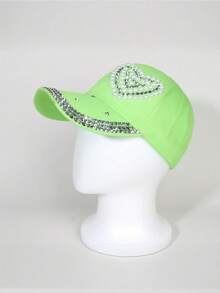 1顶新款心形棒球帽，女士百搭约会休闲遮阳帽 - 玫紅色 - 查看 17