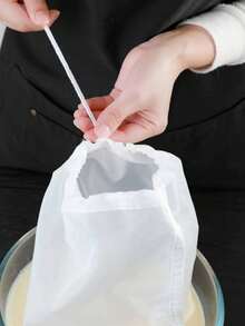 1/3 حقيبة منخل ناعم قابلة لإعادة الاستخدام - متعددة الأغراض + سهلة التنظيف + توفير المساحة + متينة ، طقم تصفية مطبخ أبيض حديث - مناسب لطهي المنزل / الأعشاب / الشاي / تصفية العصير / تحضير الطعام / عيد الأم / عيد الحب / هدايا الاحتفال بالمنزل الجديد - متعدد الألوان - مشاهدة 9