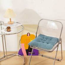 1pc Linen Fabric Seat Cushion, Tatami Mat Cushion, Office Chair Cushion, Bench Cushion, Buttock Cushion, Winter Super Warm Cushion, Festival Cushion Gaming Chair Car Seat Cushion Chair Pillow - Multicolor - View 12