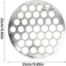 1个铝合金饺子模具 - 37孔手动面团皮革压模，符合人体工学手柄，适用于制作意大利面、馄饨和肉馅饺子，易于使用的厨房小工具，适合家庭烹饪和学校用品，饺子压模机，糕点制作工具，时尚金属表面，专业自制饺子模具，厨房烹饪用品 - 彩色 - 查看 9
