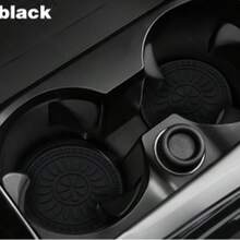 2入組卡通恐龍圖案矽膠防滑汽車杯墊