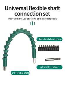 Multifunctional Swivel Flexible Shaft Set: Screwdriver Flexible Shaft Socket Bits, Connecting Shaft, Multi-Angle Drill Corner Adapter, Hex Shank Bit Extension Rod, Universal Flexible Drill Bit Extension, Suitable For Precision Drilling Angle Connecting Rod, Fits Any Drill Bit - No External Power Required, Tool Accessories, Drill Bit Extender, Swivel Ratchet Bits - Multicolor - View 2