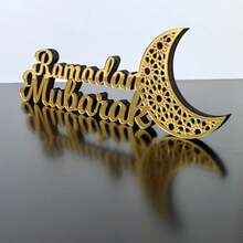 1pc Gold Acrylic 3D Letter Tabletop Decor, Holiday Home Decoration - Multicolor - View 1