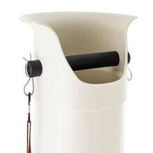 ZhdnBhnos Espresso Coffee Knock Box, Commercial Knock Box For Espresso Coffee Grounds, Floor Standing Coffee Knock Box With Pcs Garbage Bags And Towel (White) - Biến thể,1 - Xem 9