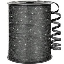 500 Yards Sparkle Black Curling Ribbon For Gift Wrapping, 1/5 Inch Wide Balloon Ribbon String For Florist Flower, Crafts, Wreaths, Bows MaFKing, Birthday Party, Wedding - ShinyBlack - View 2