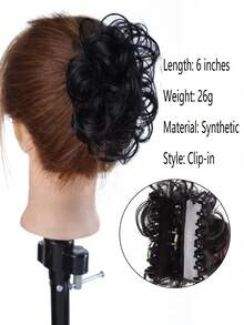 Women's Curly Hair Bun, Fashionable Natural Fluffy Hair Piece, Ponytail Holder, Hair Elastomer, Hair Rubber Band, Hairpin, Head Piece - Multicolor - View 5