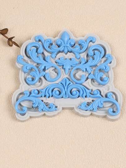 1 pieza Molde de marco de espejo vintage con patrones en relieve, molde de marco de alivio calado para arte artesanal, molde de silicona