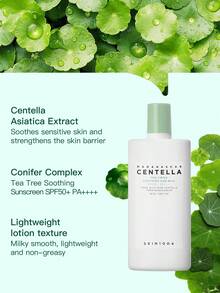 SKIN1004 1 Bottle (50ml) Madagascar Centella & Tea Tree Soothing Sunscreen Lotion, SPF50+ PA++++, Oil Control & Repairing, Suitable For Oily Skin & Summer Military Training - Centella Asiatica Tea Tree Soothing Sunscreen Lotion 50ml - View 3