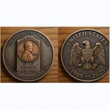 2025 Edition, 18 Designs In Total, The Last 1 Cent Colored Commemorative Coin (1909-2025), Lincoln Metal Coin Craft Collectible Gift