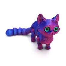 3D Printed Cat Statue Decor, Stylish And Realistic Figurine With Adjustable Joints, Posable In Various Poses, Suitable For Home, Party Decoration, Holiday & Birthday Gifts, Room Decor, Tabletop Display, Adds Ambiance (Random Eye Color)