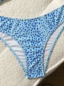 2pcs/Set Cute & Sexy Holiday Beach Vacation Single Party Summer Bikini Set - Multicolor - View 6