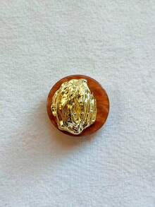 1 chiếc vòng tay cao cấp bằng nhựa hình tròn, mạ vàng, có khóa kim loại, thích hợp cho công sở và đeo hàng ngày. - Màu nâu  Mocha - Xem 4