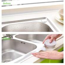 100-4000mm Bathroom Accessories Floor Tile Self-Adhesive Sealant Tape, 1000mm/Roll, Toilet And Kitchen Caulk Tape, Self-Adhesive Bathtub And Wall Sealant Tape, Caulk, Sealant Tape For Sink, Bathroom, Toilet, Bathtub Floor And Wall Edge Protection Caulking - White - View 3