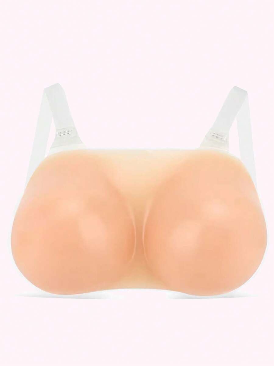 Túi độn ngực silicon, thích hợp cho trường hợp phải cắt bỏ ngực, túi độn bị hư hỏng, miếng đệm ngực silicon liền khối có dây đeo vai. - Màu Khaki - Xem 1