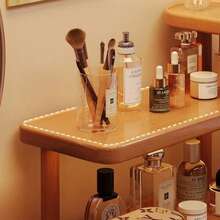 1 chiếc kệ gỗ nhiều tầng, kiểu dáng tối giản Nhật Bản, dùng để đựng đồ dùng pha cà phê và phụ kiện. - màu nâu - Xem 3