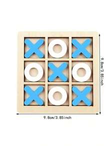 2025 New Arrival, 1pc Wooden XO Tic Tac Toe Game Set, Suitable For Gatherings, Parties - Birthday Gift, Gift, Easter Gift, Perfect Gift, Graduation Gift - Black and White - View 6