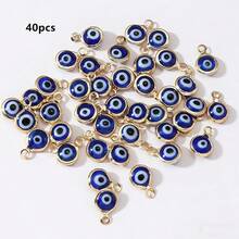 40pcs/80pcs Devil's Eye Pendant, Can Be Used For Necklace Or Bracelet - Multicolor - View 8