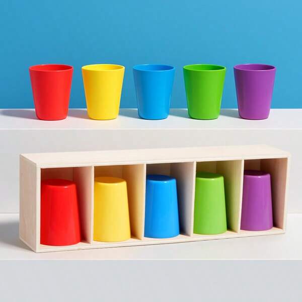 Đồ chơi ghép hình Montessori cho trẻ em, đoán màu sắc, ghép cốc bằng gỗ, phân loại, va chạm, giáo dục sớm, tương tác cha mẹ - con cái, trò chơi đoán cốc, đấu hai người, phân loại màu sắc, tương tác cha mẹ - con cái, đoán đúng sai, câu đố giáo dục sớm, trò chơi đoán vui nhộn, sửa lỗi màu sắc, nhận biết, phân loại, ghép nối, logic, đồ chơi gỗ tương tác để bàn cho trẻ em.