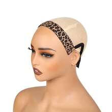 D2Pcs Wig Band For Lace Front Ear Free Lace Melting Elastic Band Headband For Women No Slip C Shaped Ear Curve Leopard Color Regular Size - Leopard - 查看 5