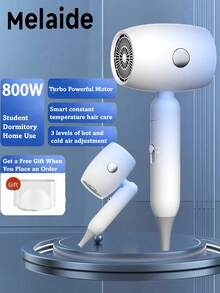 Melaide Salon-Grade Fast Drying Hair Dryer | Low Noise Lightweight Foldable Travel Hair Dryer | Perfect Hair Care Gift For Men And Women - Multicolor - View 2