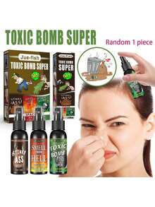 1个随机Jue-Fish臭臭玩具，气味有便便味、地狱味、炸弹味，趣味恶作剧喷雾，搞笑礼物，臭臭玩具，使用前请摇晃均匀，以免失去香味。 - 彩色 - 查看 3