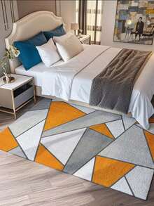 1pc Farmhouse Style Large Area Rug, New Faux Wool Washable Indoor Carpet, Living Room Rug, Sofa Rug, Bedroom Rug, Bedside Anti-Slip Mat, Room Floor Mat, Dining Kitchen Rug, Office Chair Pad, Entryway Doormat, Outdoor Picnic Blanket, Camping Mat - Multicolor-1 - View 16