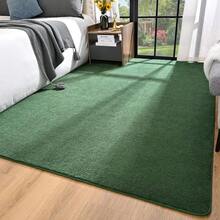 Alfombra Rectangular de Espuma Viscoelástica 4x6 Pies, Negra Sólida Suave, Ideal para Sala de Estar y Dormitorio - Gris - Ver 9